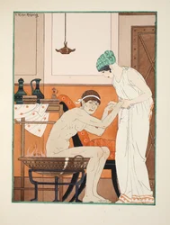 Gőzfürdő, illusztráció a Hippokratész műveiből, 1934