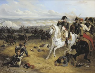 Napóleon a wagrami csatában (1809. július 5-6.) – írta: Bellange, Hippolyte (1800-1866)