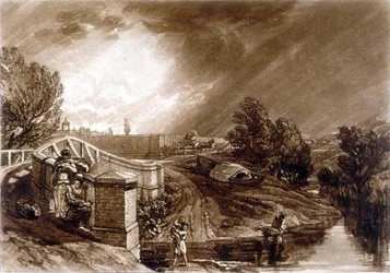 F.62.I Vízitorma-gyűjtők, a „Liber Studiorum”-ból, Thomas Lupton metszet