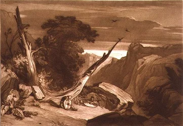 Spenser „Tündérkirálynő” című művéből, a „Liber Studiorum”-ból, T. Hodgetts metszete