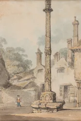 Országkereszt, 1850 körül (akvarell, papír)
