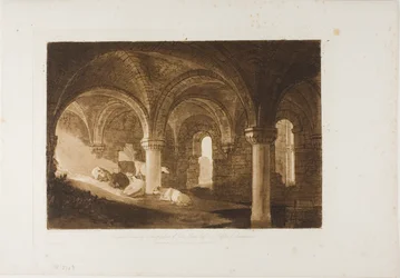 A Kirkstall Abbey kriptája, 39. lemez a Liber Studiorumtól