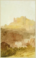 Durham kastély (akvarell papíron)