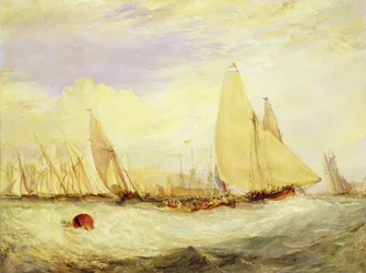 East Cowes kastély, a J Nash Esq. székhelye, a Regatta Beating to Windward