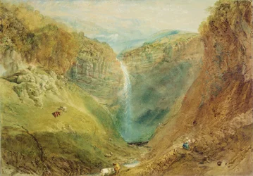 Hardraw Fall, Yorkshire, 1820 körül