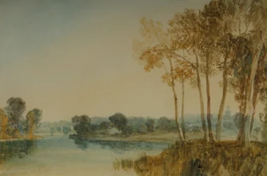 Táj fákkal a Temze mellett, 1805 körül (akvarell papíron)