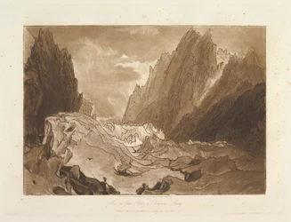 Glace férje, Chamouni-Savoy Liber Studiorum völgye, X. rész, 50. tábla, 1812. május 23.