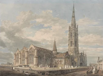 A granthami templom északkeleti látképe, Lincolnshire