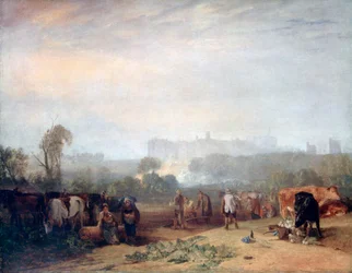 Fehérrépa felszántása, Slough közelében, `Windsor, c1809