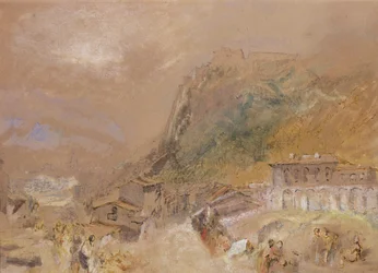 A grenoble-i Bastille, La Tronche faluból, 1836 körül (akvarell papíron)