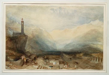 A Splugen-hágó, 1842-43 körül