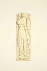 Robert de Berkeley képmása a St Mary Redcliffe-ben (akvarell papíron)