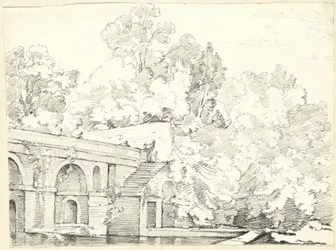 A halastó és a Villa Madama