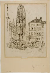 Virágpiac és vajtorony, Rouen
