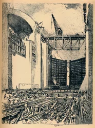 Pedro Miguel Lock padlójának lerakása, 1912