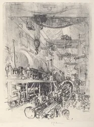 Turbinás motor készítése, 1917.