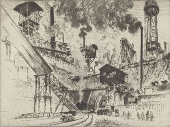 A bánya szája, Ruhrort Oberhausen közelében, 1910.