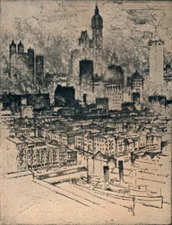 New York a Brooklyn Bridge-től, 1908