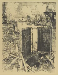 Az őrkapu, Gatun-zsilip, 1912