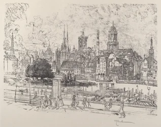 Kilátás a Spree-re, Berlin, 1921.