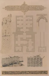 59. Terv és részletek, Aleppó vára, 1843.