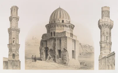 87. Sírok és minaretek, Kairó, 1843.