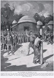 Boudica megkorbácsolása, illusztráció a „Hutchinson