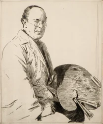 Önarckép, XX. század (rézkarc)