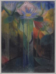Dzsungel lombozat, 1918-1919 körül (pasztell, gézzel bevont papíron)