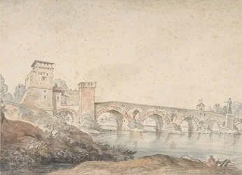 Ponte Molle, Róma, 18. század.