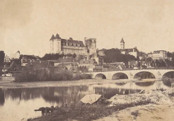 Kilátás a Chateau de Pau-ra, 1853.