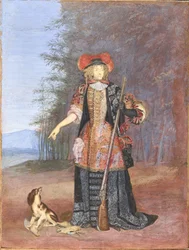 Elizabeth Charlotte, nádor hercegnő 1652-1722, Orléans hercegnőjének portréja, kb. 1671.