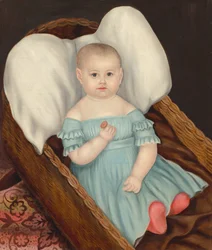 Baba fonott kosárban, 1840 körül (olaj, vászon)