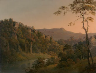 Matlock Dale, a Black Rock meredély felé néz
