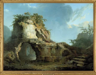 Vergilius (Kr. e. 70-19) római költő sírja A Nápoly melletti Pozzuoli (Pozzuoli) barlang közelében található. Joseph Wright Derby festménye (1734-1797) 1785 Belfast. Ulsteri Múzeum
