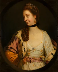 ""Lady Sondes"" Sir Joshua reynolds (1732-1792) festménye - 1764 - Olaj, vászon Mérete 76,4x60,3 cm Museo Lazaro Galdiano, Madrid