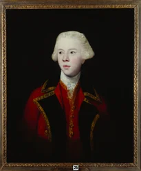 George Augustus, Howe 3. vikomt félhosszú portréja, aki az 1. gárda egyenruháját viseli