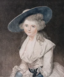 The Honorable Miss Bingham (†1831) metszett Francesco Bartolozzi (1727-1815), kiadta: E. M. Diemar, 1786 (csúcsmetszet)