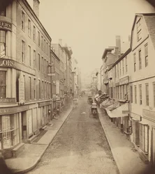 School Street, Boston, 1850-es évek.