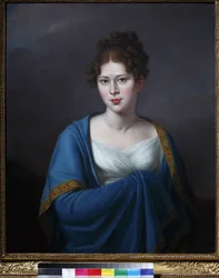 Rosztovszkij Sofia Petrovna Lobanov grófnő – Sofia Petrovna Lobanova-Rostovskaya (1798-1825) grófnő portréja, nee Lopukhina – Jozef Oleszkiewicz (1777-1830). Olajfestmény
