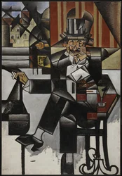 Ember a kávézóban, 1912.