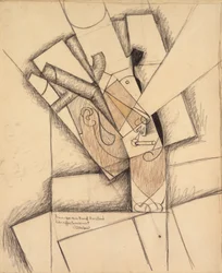 The Smoker, 1913 (szén, zsírkréta és mosószer papíron)