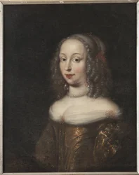 Marie Elisabeth de Schleswig Holstein Gottorp, Landgravine de Hesse Darmstadt - Maria Elisabeth of Schleswig-Holstein-Gottorp (1634-1665), Landgravine of Hesse-Darmstadt, Ovens, Jurgen (1623-1678). Olajfestmény. Mérete: 70x58 cm. Nemzeti Múzeum Sto