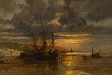 Beached Fishing Boats, .