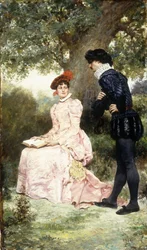 Egy udvarló pár, 1880