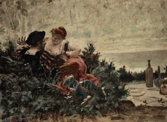 Grandbuckthorn, Gargantua apja, és Gargamelle, Gargantua anyja. Gargantua. Jules Garnier illusztrációja. In "Rabelais et l