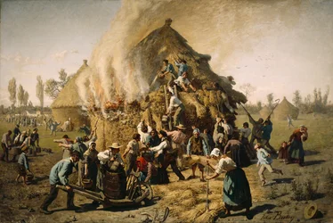 Tűz a szénakazalban, 1856