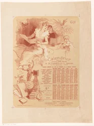 Az Abel Pilon könyvesbolt és az A. Le Vasseur & Cie kiadó naptára 1891-re