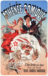 Az Athenee Comique színháza, 1870-1880 körül (plakát)