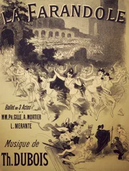 A La Farandole plakátja, Gille, Mortier és Merante balettje, Dubois zenéje, Theatre National de l